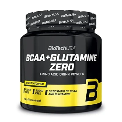 Image of BioTechUSA BCAA + Glutamine Zero 40 Servings Vegan Sugar Free Gluten 2:1:1 Ratio BCAAs 480 g Lemon