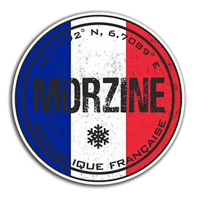 Image of 2 x 10cm Morzine France Vinyl Stickers Travel Sticker Laptop Luggage #23295 (10cm Wide)