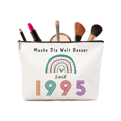 Image of Birthday Woman, Gifts for 60 50 40 30 18 16 13 Woman Makeup Bag, 1995 03, 03