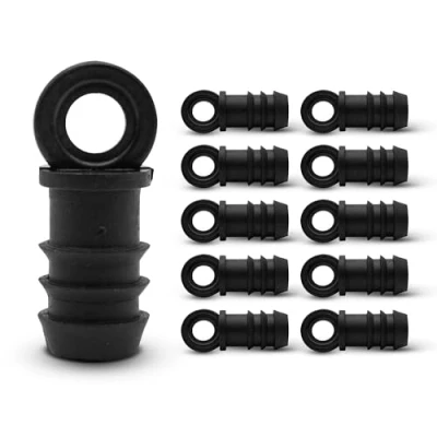 Image of DOJA Barcelona Pack of 10 Drip Hose End Caps, 20mm, for Irrigation Systems, Garden, Camping, Agriculture