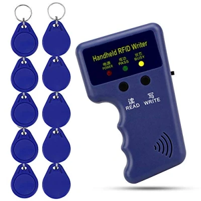 Image of OBO HANDS Handheld 125KHz RFID Blocking Reader Writer Copier Duplicater + 10pcs Writable T5577 Key Cards