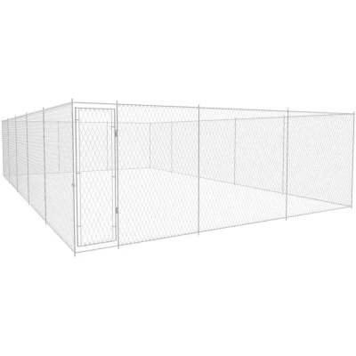 Image of vidaXL Outdoor Dog Kennel Galvanised Steel 950x570x185 cm