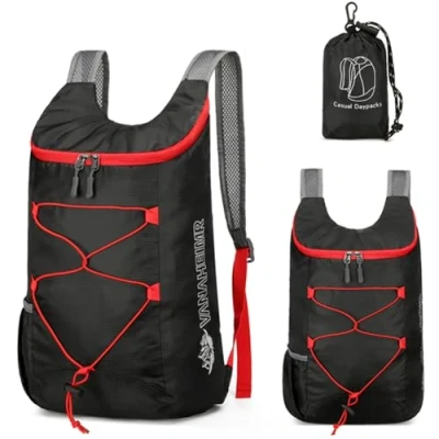 Image of Fiorky Ultra Lightweight Foldable Backpack: 10L Portable Backpack Mountaineering Bag For Men Women, Splashproof Travel Daypack Outdoor Sport Biking Hiking Climbing Cycling Knapsack