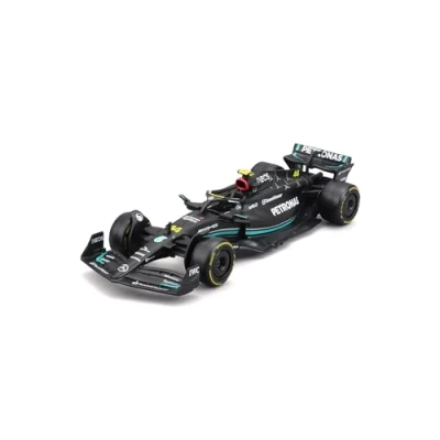 Image of Bburago B18 38180H Formula 1 F1 MB W14 2023 (Hamilton) Race Car Die Cast, Black