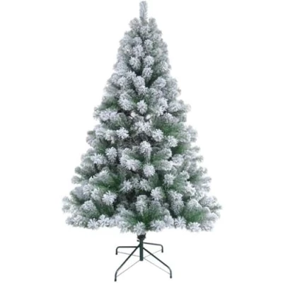 Image of Marco Paul 6FT Snow Tipped Xmas Tree 180cm Premium Frosted Christmas with Hooked Traditional Spruce Flocked Stand Realistic