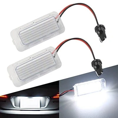 Image of Maimiao 2PCS Number Plate Lights for Ford, CanBus Error Free 18PCS 3528 SMD 6500K Xenon White Rear License Lamps 2008 2009 Ford Focus 5d Mondeo Fiseta