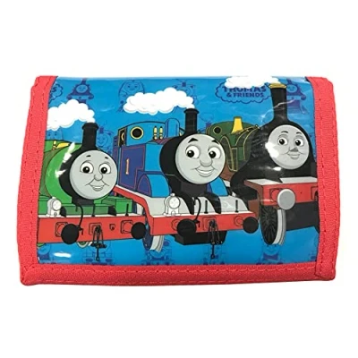 Image of Scificollector Thomas Sodor Adventure Club Card and Coin Tri Fold Wallet, One size, Blue Red