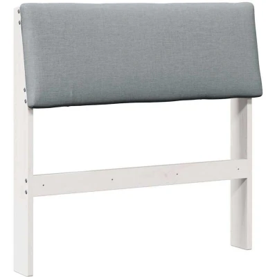 Image of vidaXL Upholstered Headboard Light Grey 80 cm Solid Pine Wood