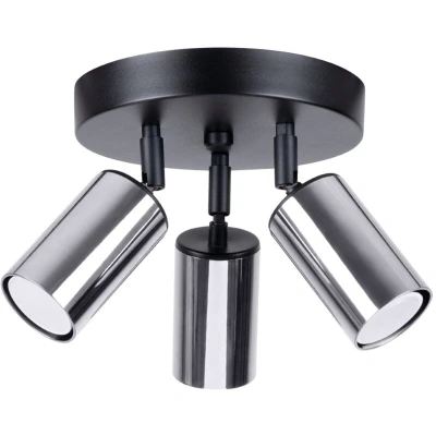Image of Winx 3 Light Ceiling Spotlight Clusters Black, Chrome