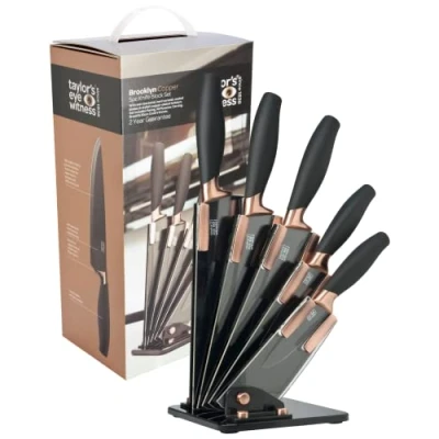 Image of Taylor&#039;s Eye Witness Brooklyn Copper 5 Piece Fan Knife Block Set