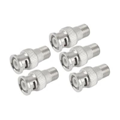 Image of sourcing map 5 Pcs F type Female To BNC Male Coax Connector Adapter for RG6 RG59
