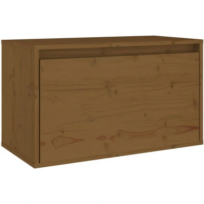 Image of vidaXL Wall Cabinet Honey Brown 60x30x35 cm Solid Pinewood