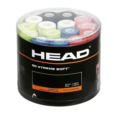 Image of HEAD Extreme Soft Overgrip JAR, 60 assorted colors Tennis, Multi Coloured Multicoloured, One Size