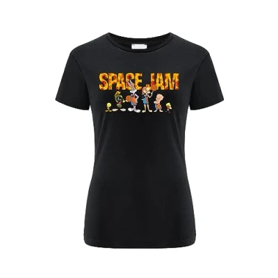 Image of ERT GROUP Women&#039;s 2 T Shirt, Space Jam 006 Black, XS