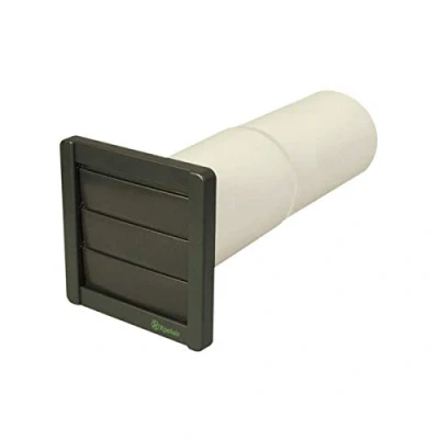 Image of Xpelair XPL89120AW 89120AW Kit (Wall Tube &amp; Grille) 100mm, White, 100 mm