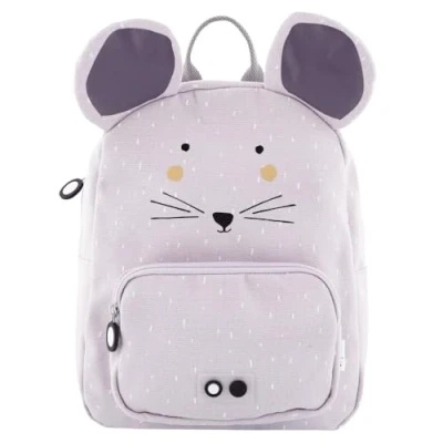 Image of Trixie Backpack Mrs. Mouse School Bag Water Repellent for Child Small Gym Violet