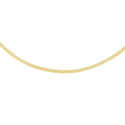 Image of Tuscany Silver Women&#039;s Sterling Yellow Gold Plated 140 Popcorn Chain 46cm/18&quot;