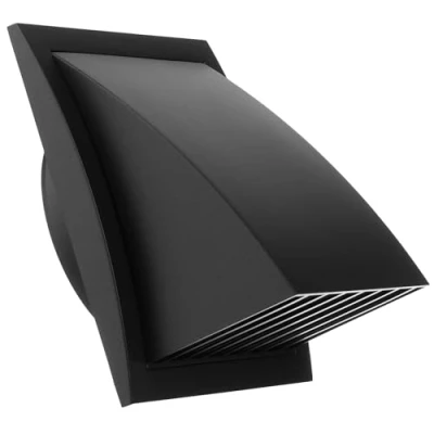 Image of Ø 125mm / 5&#039;&#039; Cowled Duct Cover with Gravity Flap Ventilation Grille Rain and Wind Protection External Air Vent Covers ABS Plastic Anthracite