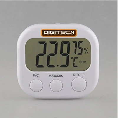 Image of DIGI TEMP DIGITAL LCD ROOM THERMOMETER CLOCK C/F NEW