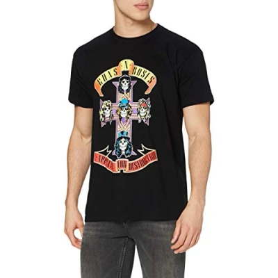 Image of Bravado Unisex Guns N&#039; Roses Appetite for Destruction T Shirt, Black, S UK