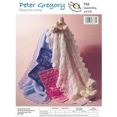 Image of Knitting Pattern for Doll or Baby Blankets, Choose from 4 Designs to Create, Number: 733