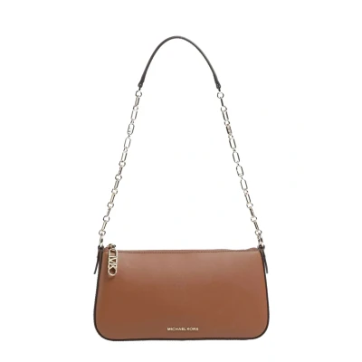 Image of Michael Kors Women MD Chain POUCHETTE Hand Bag, Brown