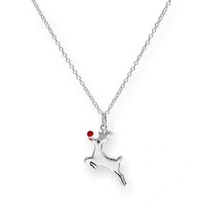 Image of jewellerybox Sterling Silver 18 Inch Rudolph Reindeer Necklace