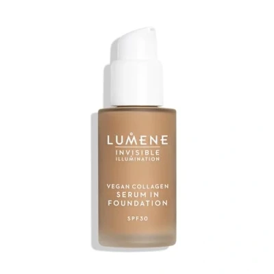 Image of LUMENE Invisible Illumination Tinted Serum Foundation SPF30 with Vegan Collagen &amp; Hyaluronic Acid, Shade 6, 30 ml