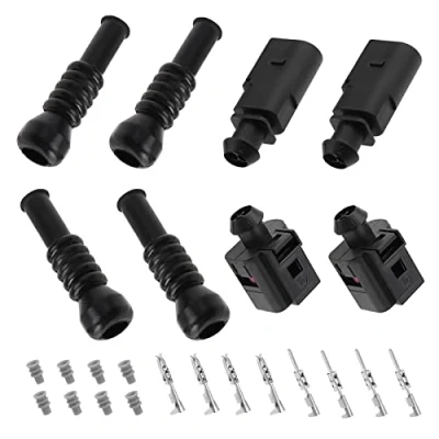 Image of the Lord of Tools 2 Sets Pin Male Female Connectors with Terminals &amp; Seals Sensor Plug Kit 1J0973702 1J0973802 6N0906102 Auto Waterproof Repair