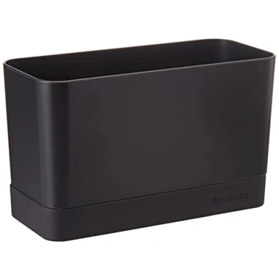 Image of Brabantia 117503 Sink Organiser with Removable Tray, Dark Grey, 8.5 x 19 11.5 cm