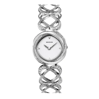 Image of Sekonda Hidden Hearts Ladies 29mm Quartz Watch in Silver with Analogue Display, and Alloy Strap 40507