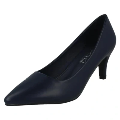 Image of Spot On Ladies Court Shoes F90129 Navy Synthetic UK Size 5 EU 38 US 7