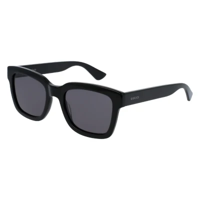Image of Gucci Man GG0001SN 001 Sunglasses Acetate Black Grey Squat