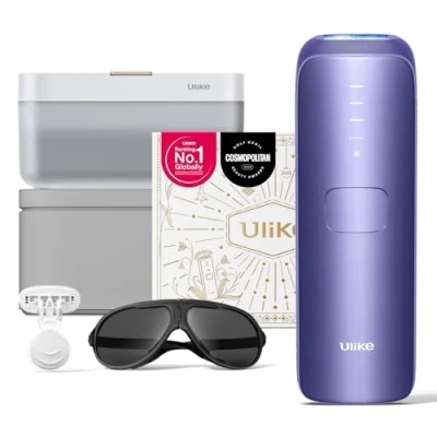 Image of IPL Hair Removal Ulike Air 3 Deluxe with Patented Sapphire Ice Cooling, Nearly Painless at Home Laser Alternative, Includes Exclusive UV Steriliser &amp; Premium Leather Storage Case