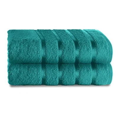 Image of GC GAVENO CAVAILIA 500 GSM Bath Sheets Towels For Bathroom Egyptian Cotton Towel 2 Piece Quick Dry Soft Set Washable Teal