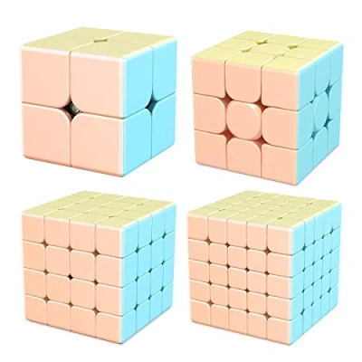 Image of FunnyGoo MoYu Cubing Classroom Mofangjiaoshi MFJS Meilong Pastel color Series Cube (2x2 + 3x3 4x4 5x5)