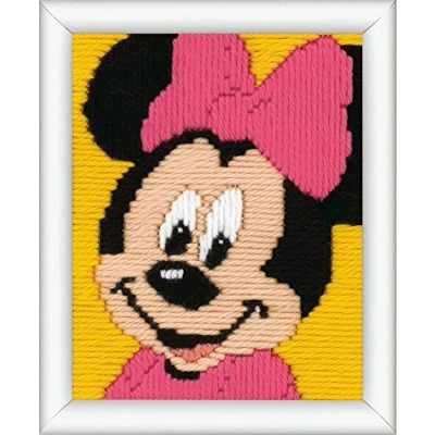 Image of Vervaco Long Stitch: Minnie Mouse, 100% Cotton, Assorted, 40 x 3 20 cm