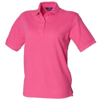 Image of Henbury Womens/Ladies 65/35 Polo Shirt (L) (Fuchsia)