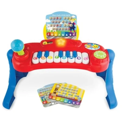 Image of winfun Baby Music Centre Playset Light Up 8 Note Piano With Free Play And Along Tunes Suitable For Boys Girls 9 Months + 44535