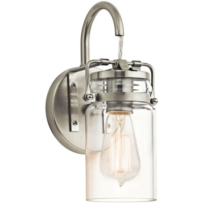 Image of Brinley 1 Light Wall Brushed Nickel, E27