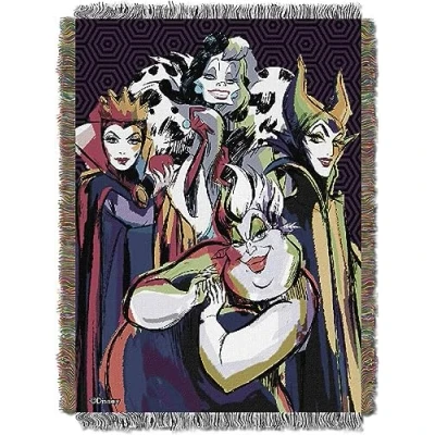 Image of Northwest Woven Tapestry Throw Blanket, 48&quot; x 60&quot;, Disney Villains Villainous Group