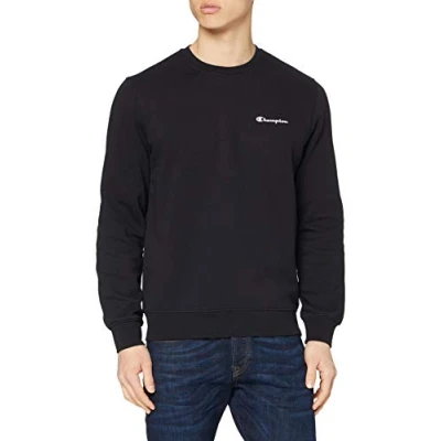 Image of Champion Man Classic Small Logo Sweatshirt Black, S