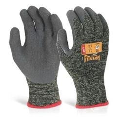 Image of Beeswift Glovezilla Latex Palm Coated Glove Cut Proof/Tear Resistance Safety Gloves Personal Protective Equipment Work PPE Workwear Green 1 pair Small