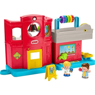 Image of Fisher Price Little People Friendly School, Interactive Playset with Music, Sounds and Learning Phrases for Toddlers &amp; Preschool Kids Ages 1 5 Years
