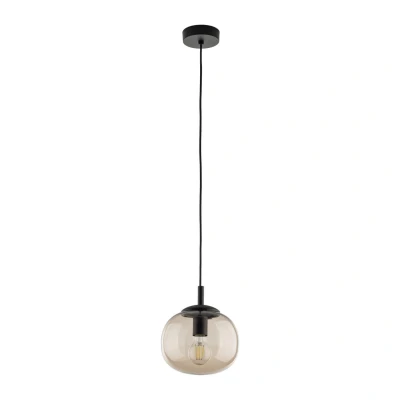 Image of TK Lighting Vibe pendant light, brown transparent glass, Ø 20 cm