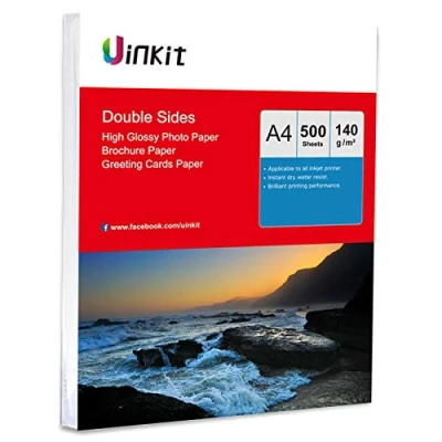 Image of A4 Double Sided High Glossy Photo Paper Inkjet Printing 500 Sheets 140Gsm for Only Uinkit