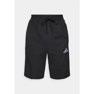 Image of adidas Men&#039;s Essentials Three Stripes Single Jersey Short 10IN, Black/White, M