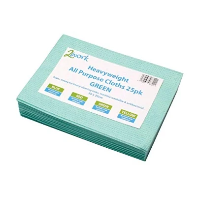 Image of 2Work Heavyweight All Purpose Cloth 500x350mm Green (Pack of 25) CNT01645