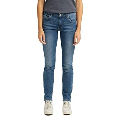 Image of MUSTANG Women&#039;s Style Rebecca Slim Jeans, Blue (Medium Bleach 312), W34/L30 (Size: 34/30)