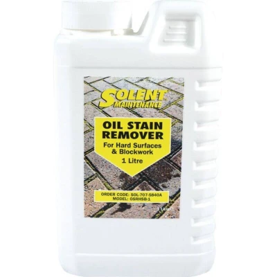 Image of Solent Maintenance Oil Stain Remover for Hard Surfaces &amp; Blockwork 1 Litre
